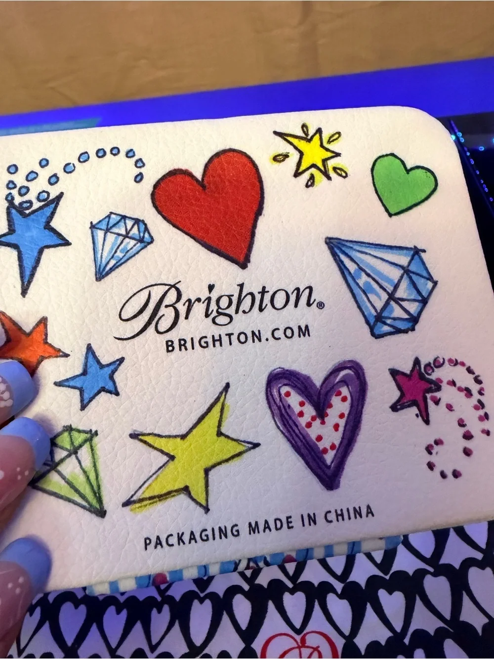 Brighton White LOVE Jewelry Box with Multicolor Pop-Art Accents